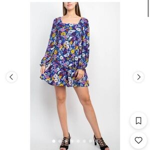 BCBGeneration blue floral mini dress